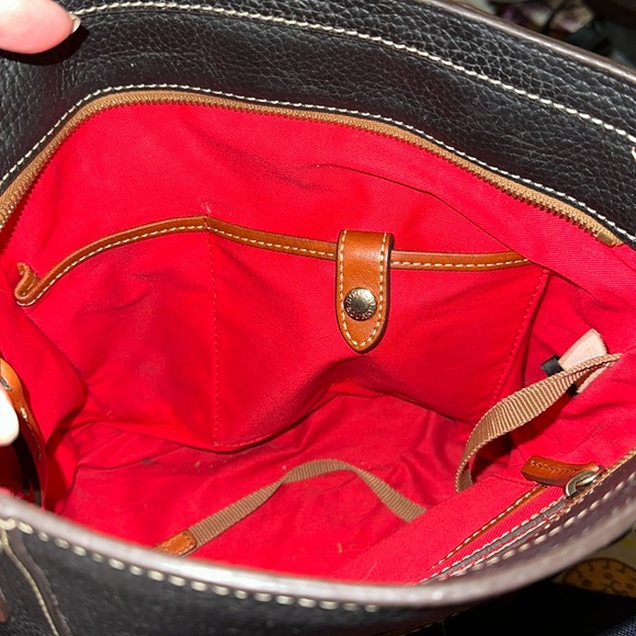 Dooney & Bourke Black Lexington Essential LeatherTote Handbag + Dust Bag (Z1) - Picture 8 of 11